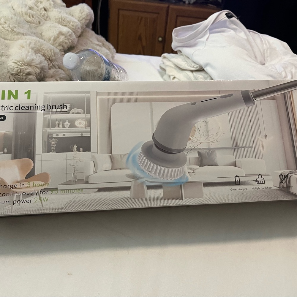 8 in 1 Electric Cleaning Brush - Gray